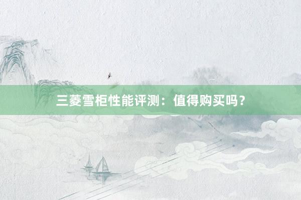 三菱雪柜性能评测：值得购买吗？